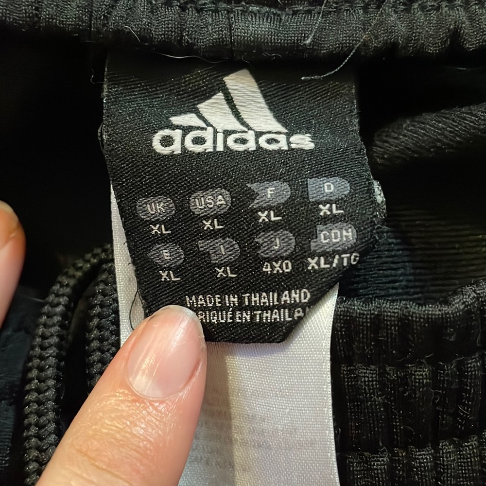 Extra large adidas black white gym workout track pant - Picture 2 of 5